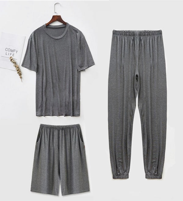 Super Soft Modal Men's 3-Piece Sleep Suit & Homewear Set
