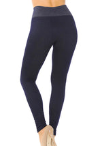 Load image into Gallery viewer, Denim Fleece Lined High Waisted Leggings
