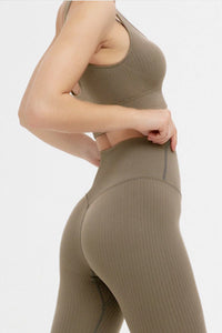 Trendy Seamless Bra and Pants Fitness Set