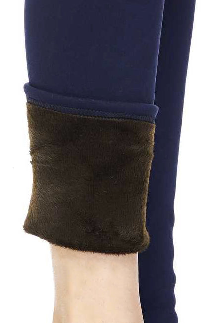 Fur Lined Warm Solid Soft Leggings
