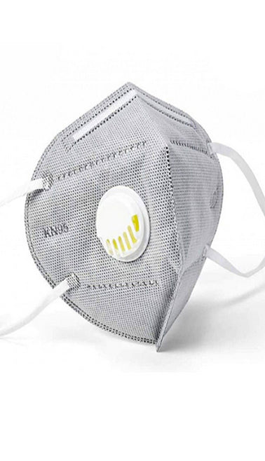 KN95 Grey Face Mask with Air Valve - Singles - Individually Wrapped