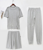 Load image into Gallery viewer, Super Soft Modal Men&#39;s 3-Piece Sleep Suit &amp; Homewear Set
