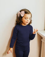 Load image into Gallery viewer, Super Luxury Soft Modal Navy Girls &amp; Boys Playwear
