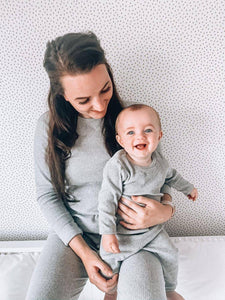 Grey - Comfy Loungewear Family Matching Long Sleeves & Pants Sets