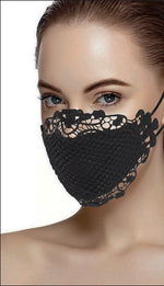Load image into Gallery viewer, Lace Mesh Fashion Face Mask
