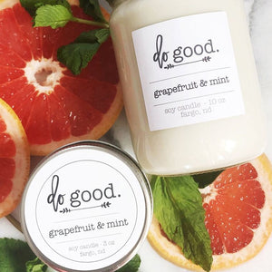Grapefruit and Mint Handmade Soy Candle