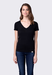 Ultra Soft Fitted Deep V-Neck Tee