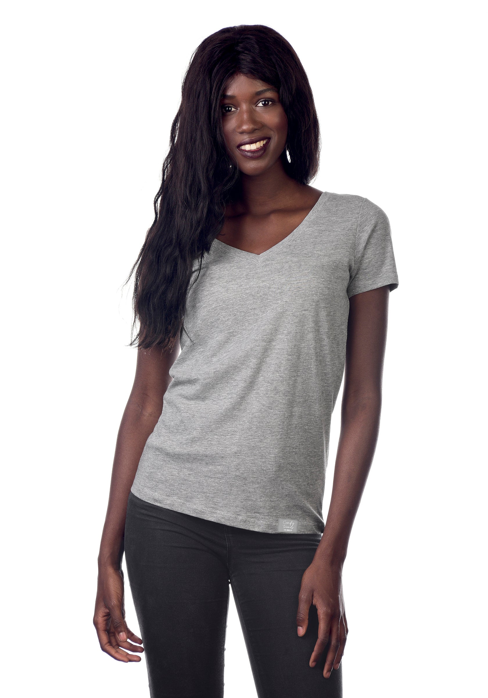 Ultra Soft Fitted Deep V-Neck Tee