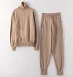 Load image into Gallery viewer, Cozy Luxury Feel Knit Co-ord Sets - LT BROWN
