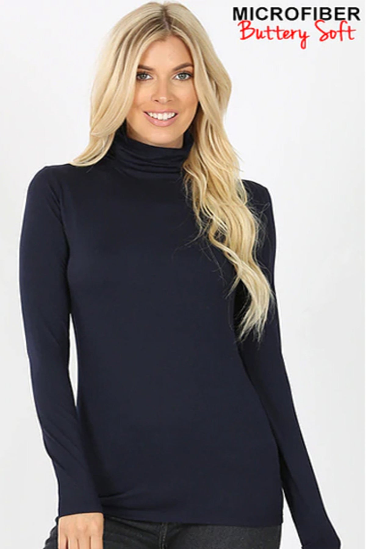 Microfiber Buttery Super Soft Mock Neck Top