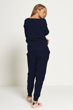 Load image into Gallery viewer, Cozy Dark Navy Lounge Knitted Set
