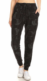 Load image into Gallery viewer, Ultra Soft Ebony Paisley Joggers with Pockets
