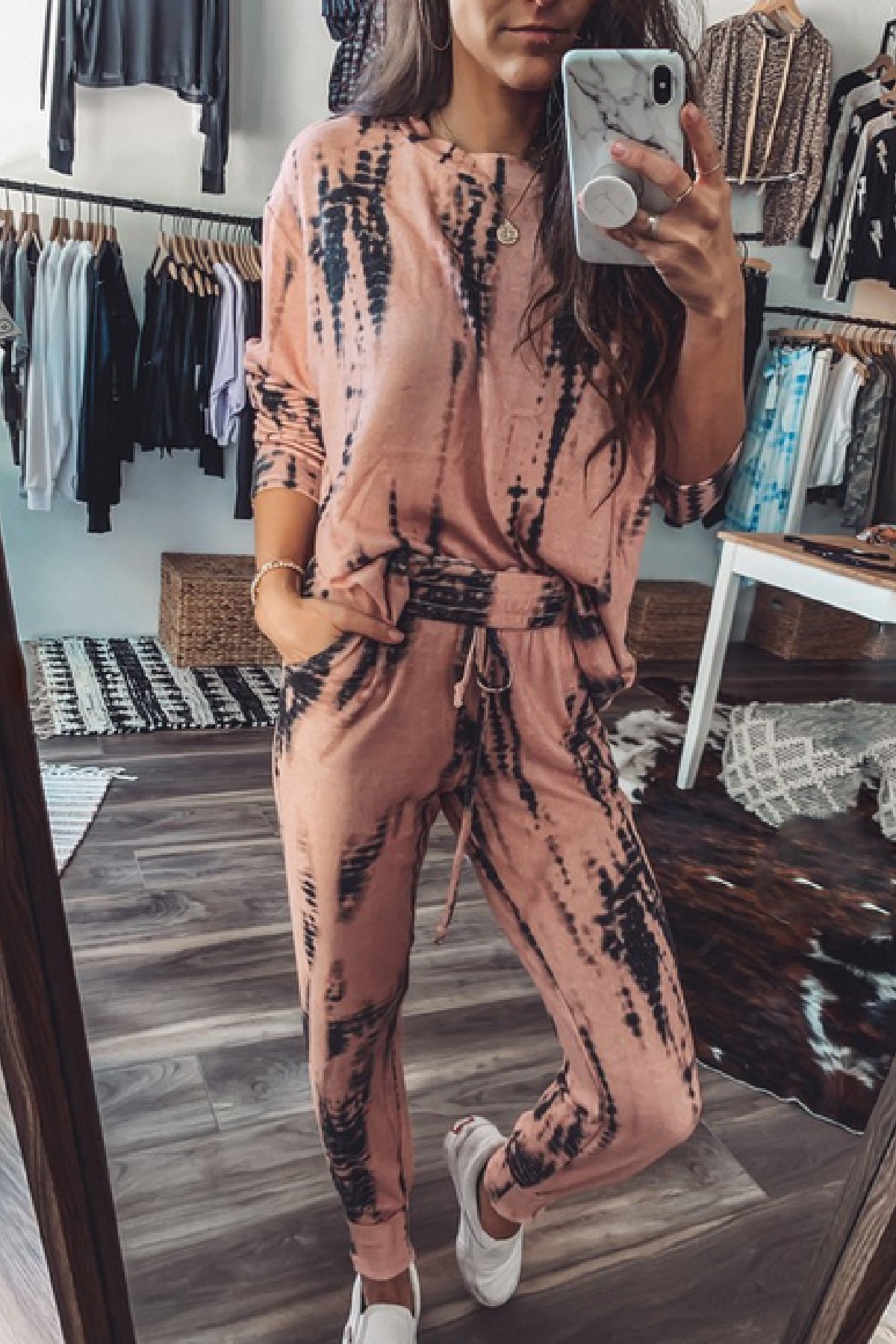 Comfy Lounge Sets Soft Peachy & Black Set
