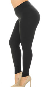 Plus Size - 3" High Waisted Buttery Soft Solid Leggings
