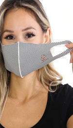 Load image into Gallery viewer, Copper Infused Dots Print Face Mask (Anti-Bacterial)
