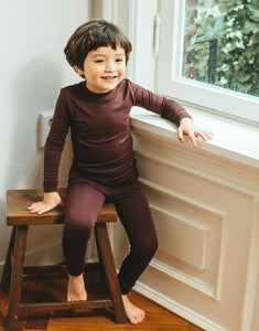 Super Luxury Soft Modal Dark Brown Girls & Boys Playwear