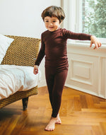 Load image into Gallery viewer, Super Luxury Soft Modal Dark Brown Girls &amp; Boys Playwear

