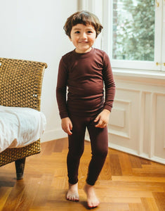 Super Luxury Soft Modal Dark Brown Girls & Boys Playwear