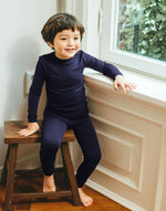 Load image into Gallery viewer, Super Luxury Soft Modal Navy Girls &amp; Boys Playwear
