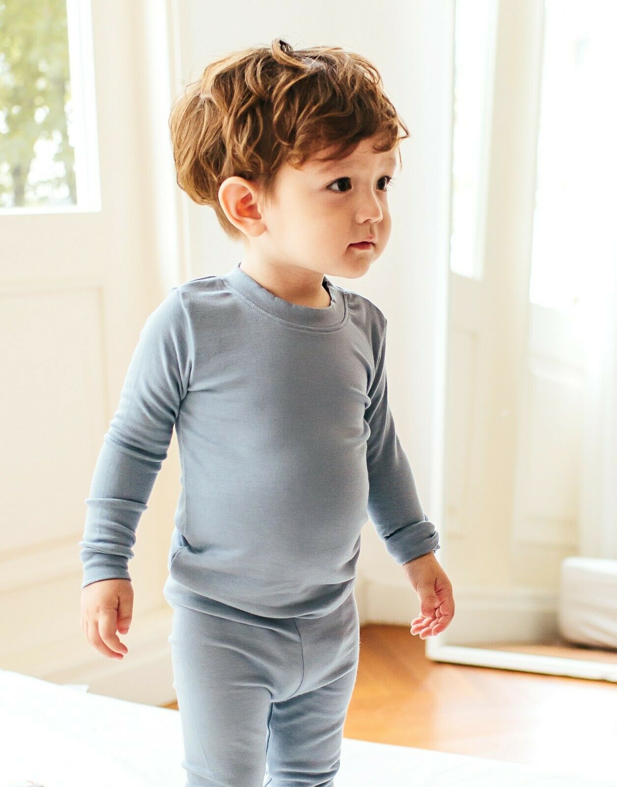 Super Luxury Soft Modal Powder Blue Girls & Boys Playwear