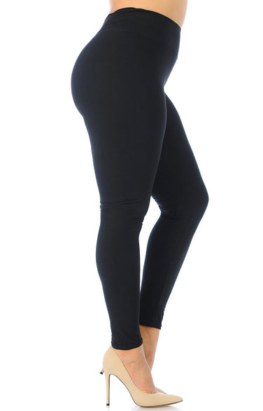 Plus Size - Solid Milk Silk Buttery Soft High Waisted Leggings